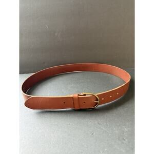 American Eagle Womens Large Tan Belt Brown Genuine Cow Leather Boho Prairie